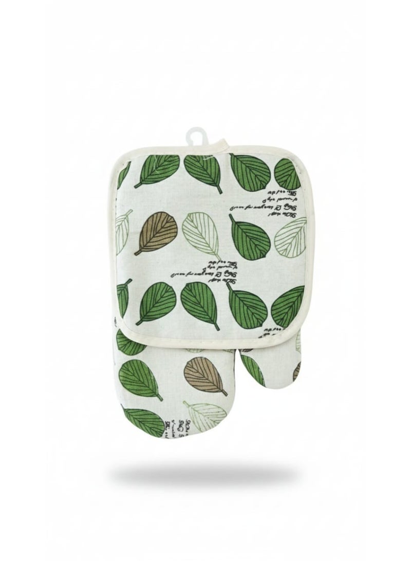 جوانتي وماسك فرن حراري كتان  قطعتين - Image 3